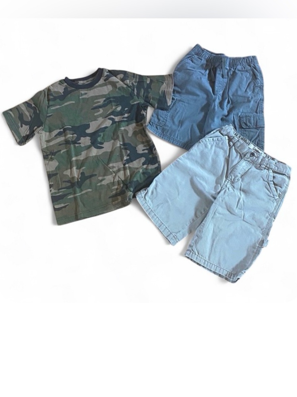 Boys Outfit Bundle Size 7 Cargo Shorts Camo Tee Carpenter Shorts Sonoma Cherokee